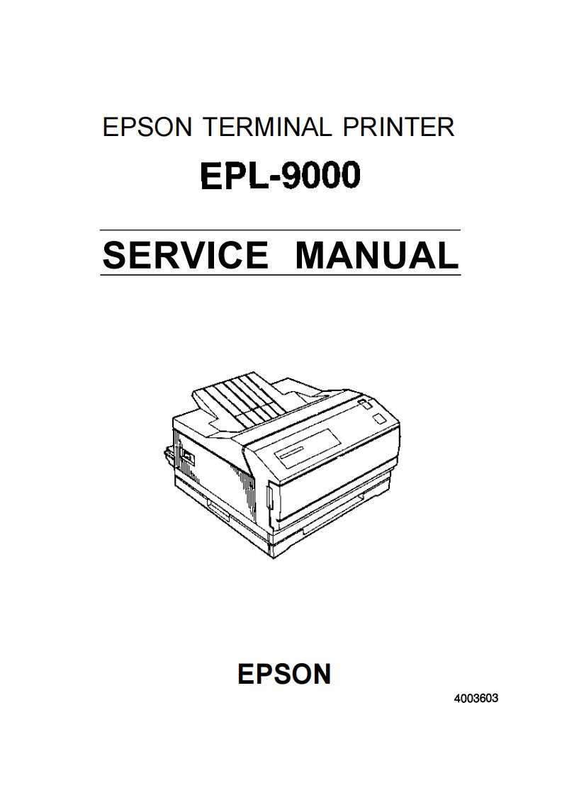 爱普生 EPL 9000Service Manual 激光打印机英文维修手册