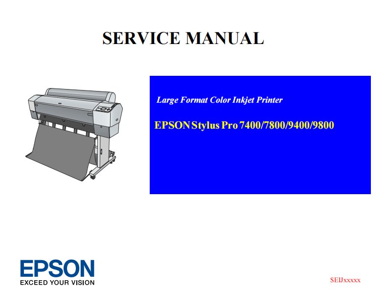 爱普生 7400 7800 9400 9800 维修的册