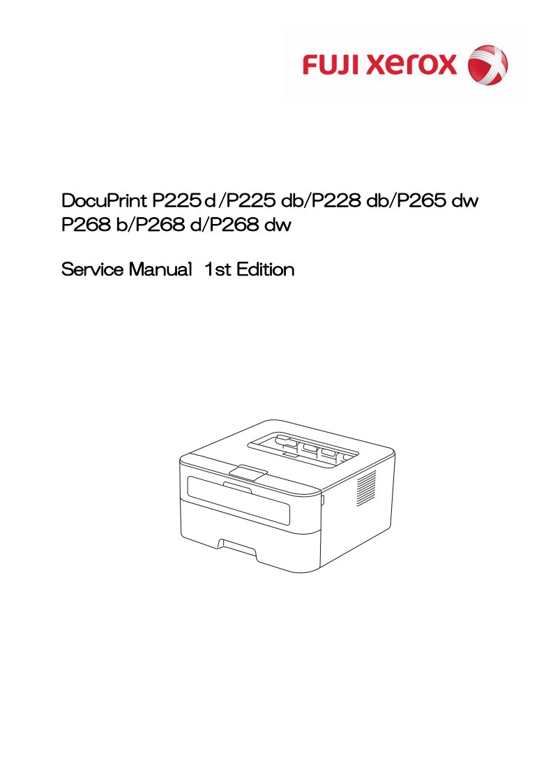 施乐 DocuPrint P228 P225 P265 P268 激光打印机英文维修手册_Password_Removed